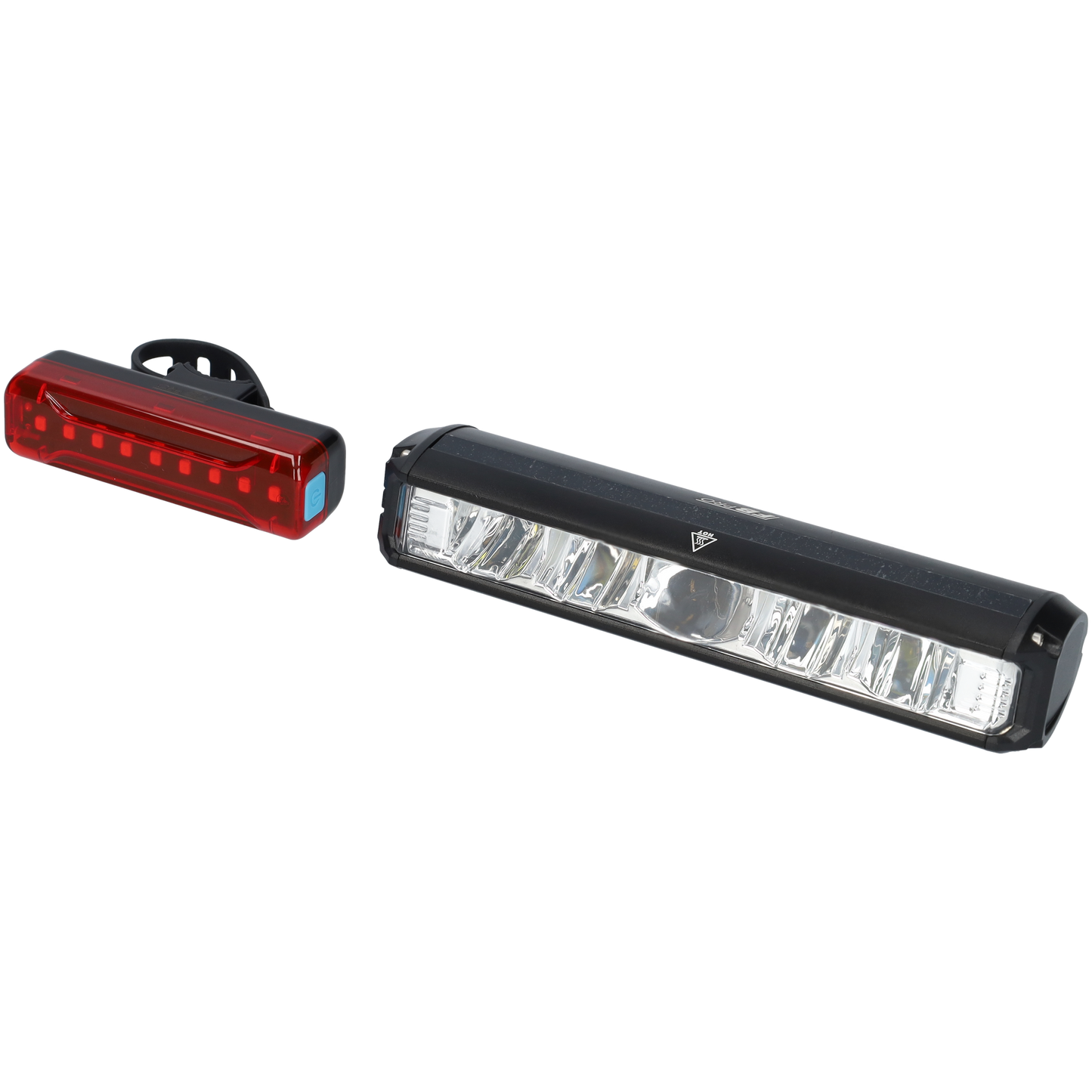 Fietslamp LED met achterlicht - Voorlamp en achterlamp van 3,7V - Zwart