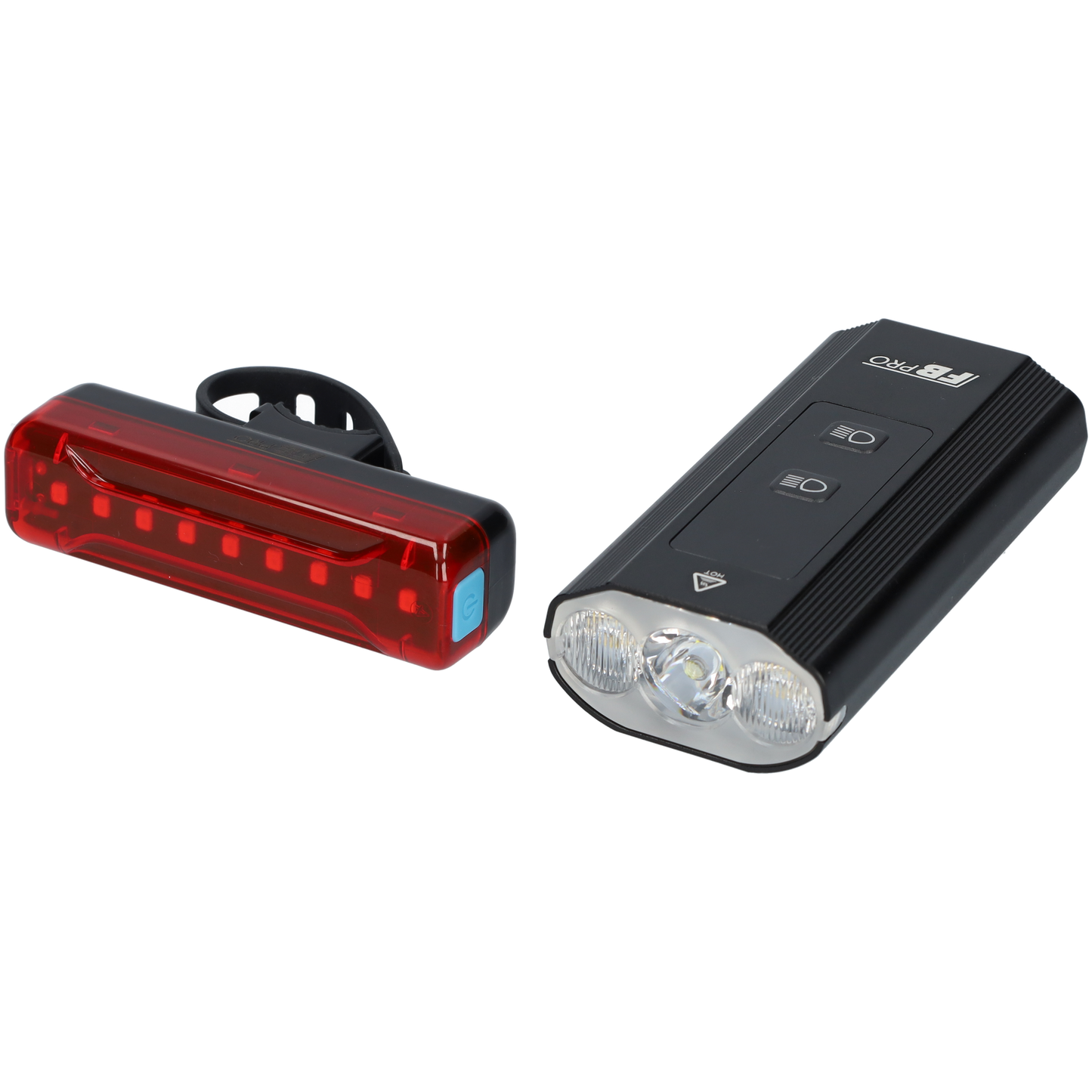Voorlamp en achterlamp combi deal - Fiets verlichting - Voorlicht met 1200 Lumen - Achterlicht met 3,7V