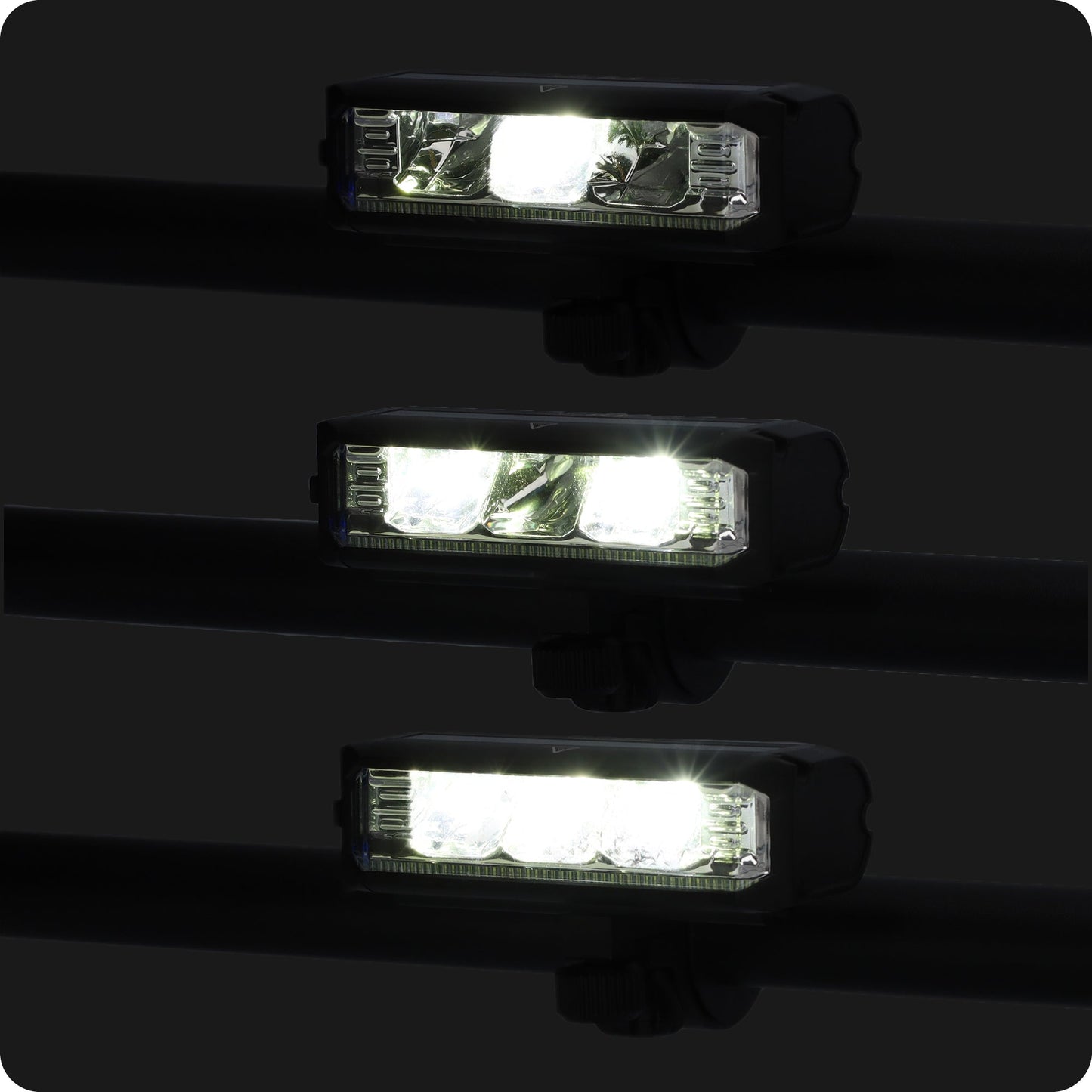 Fietslamp LED met achterlicht - Voor- en achterlicht combi deal - Zwart