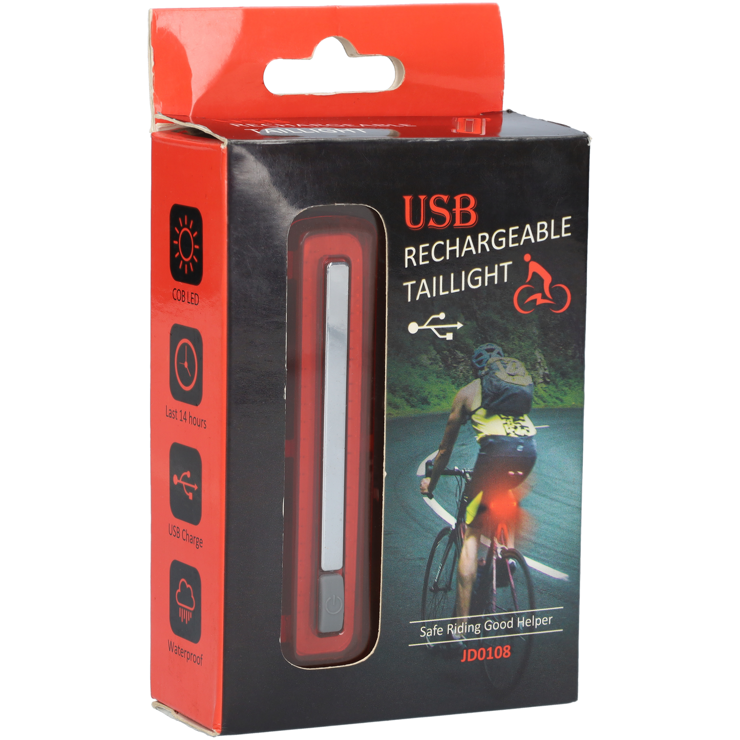 LED fietslamp - Achterlicht fiets - Fietslicht - Fiets lamp - Waterbestendig - Zwart