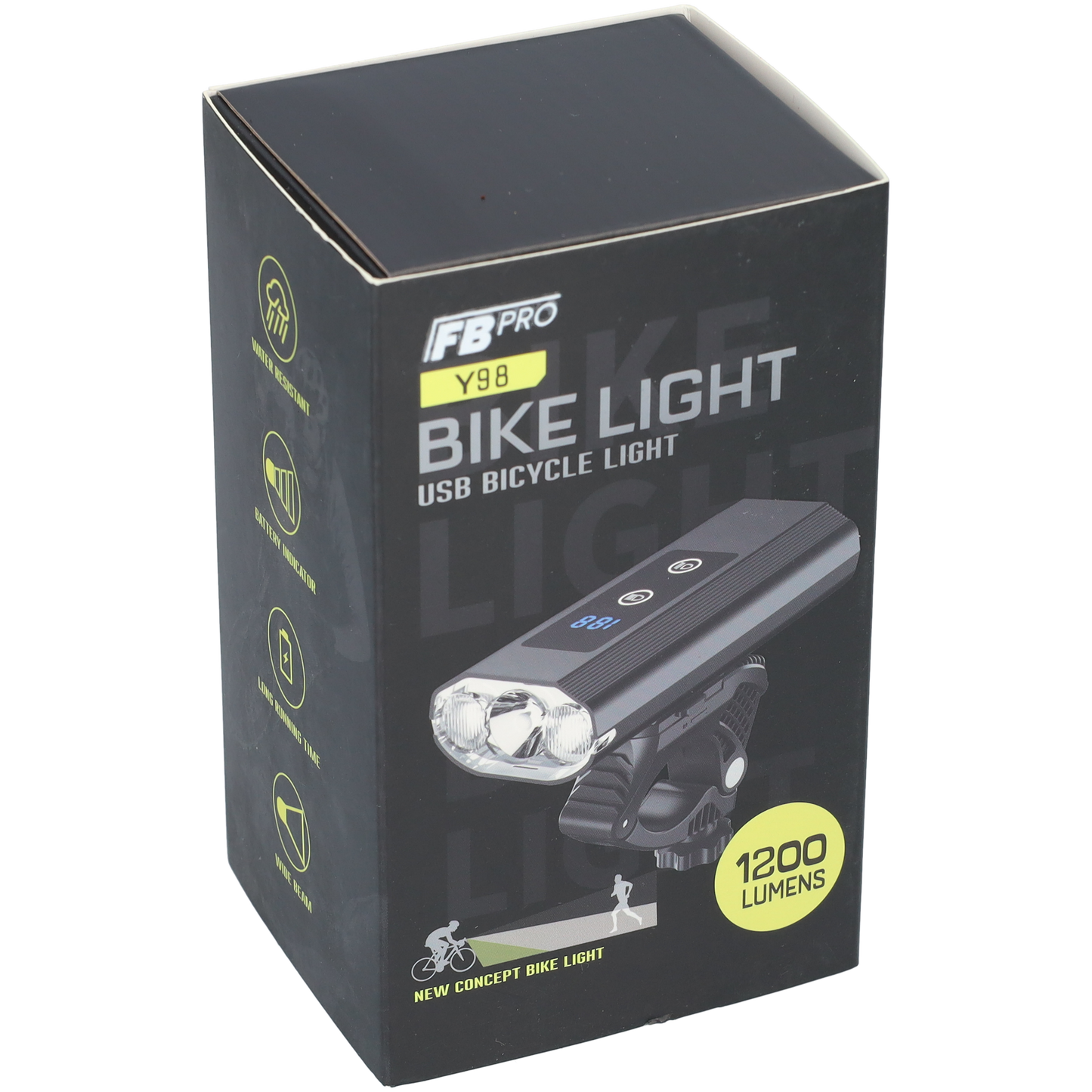 Fietslamp - Fiets verlichting - Voorlicht - Fietslicht - Fietslampje - Zwart