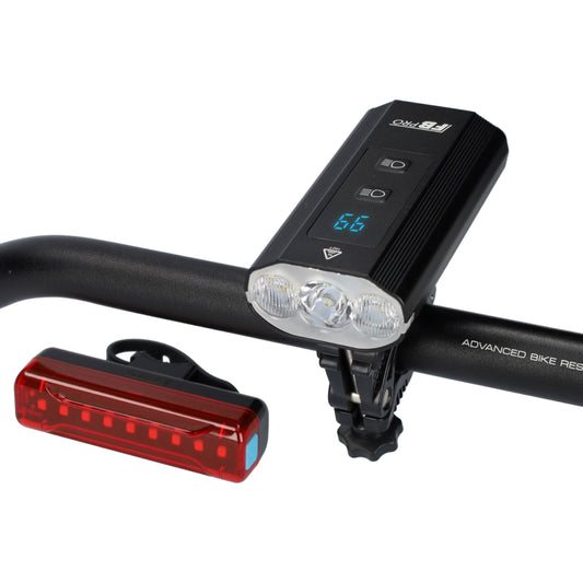 Voorlamp en achterlamp combi deal - Fiets verlichting - Voorlicht met 1200 Lumen - Achterlicht met 3,7V