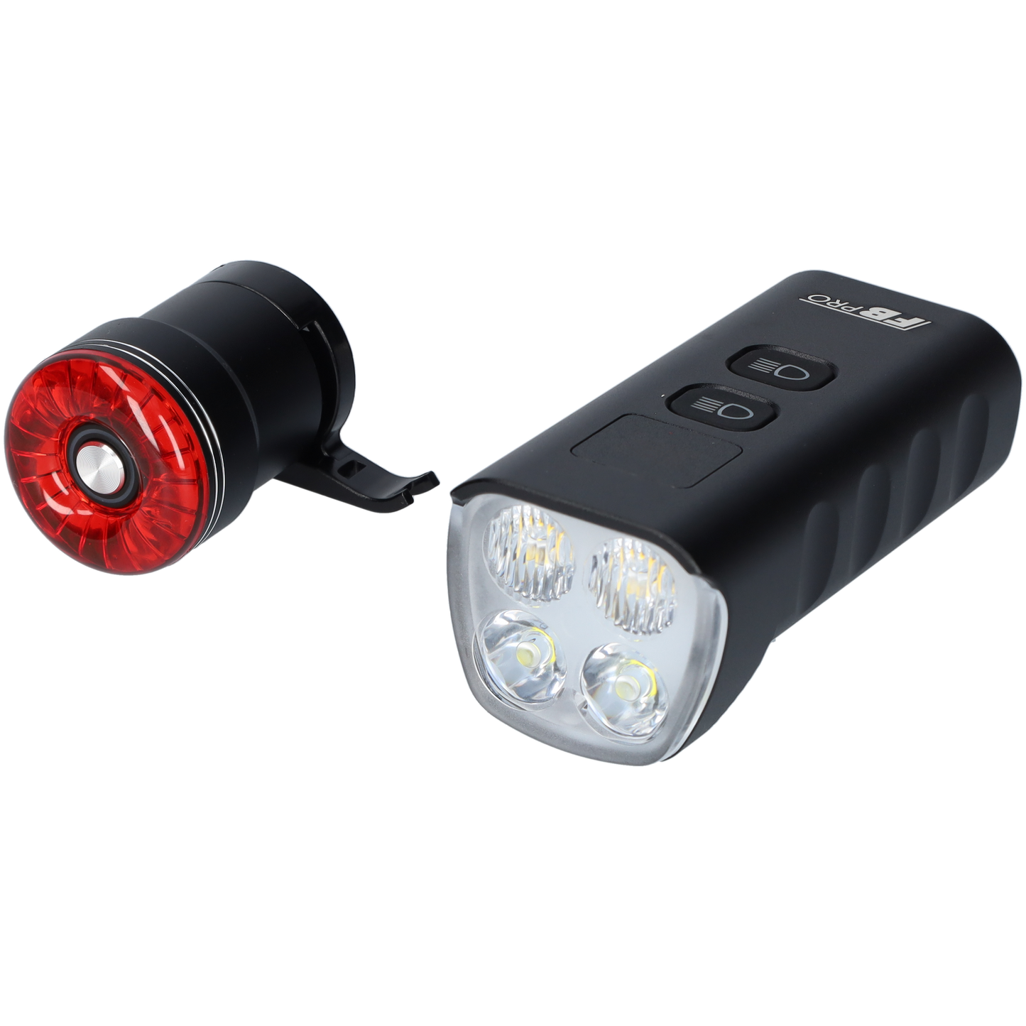 LED Fietslamp en achterlicht - Fietslicht - Fiets lamp - Bike light - 1600 lumen - USB-C oplaadbaar - Zwart