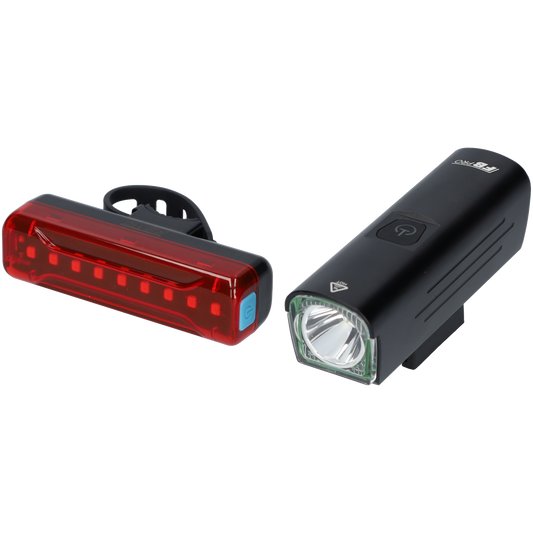 Fietslamp LED met achterlicht - Voorlamp en achterlamp - Fietslicht - Bike light - Zwart