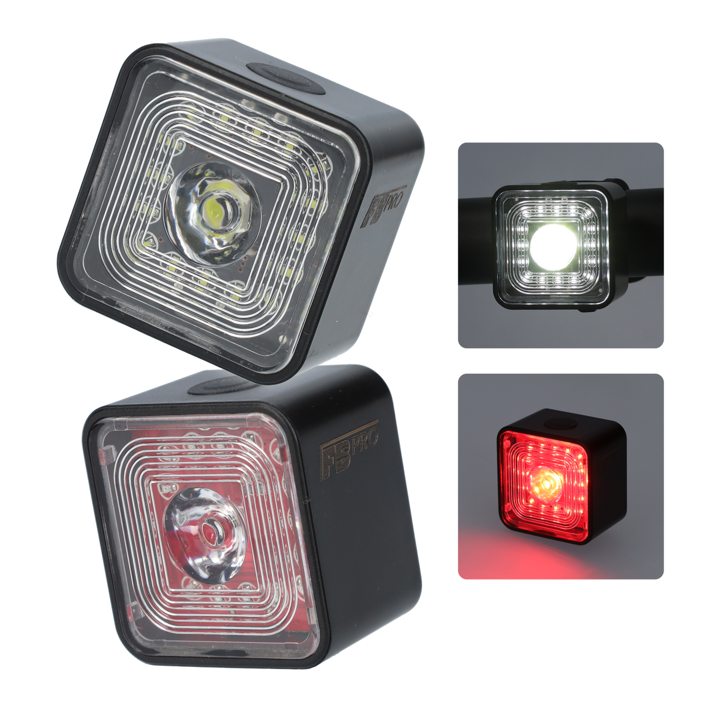 LED fietslampen - Fietslichten - Voor- en achterlicht fiets - Zwart